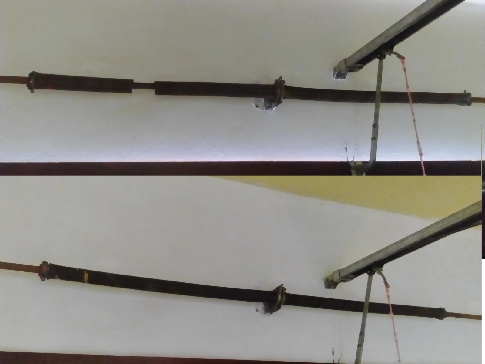 Broken garage door spring replaced