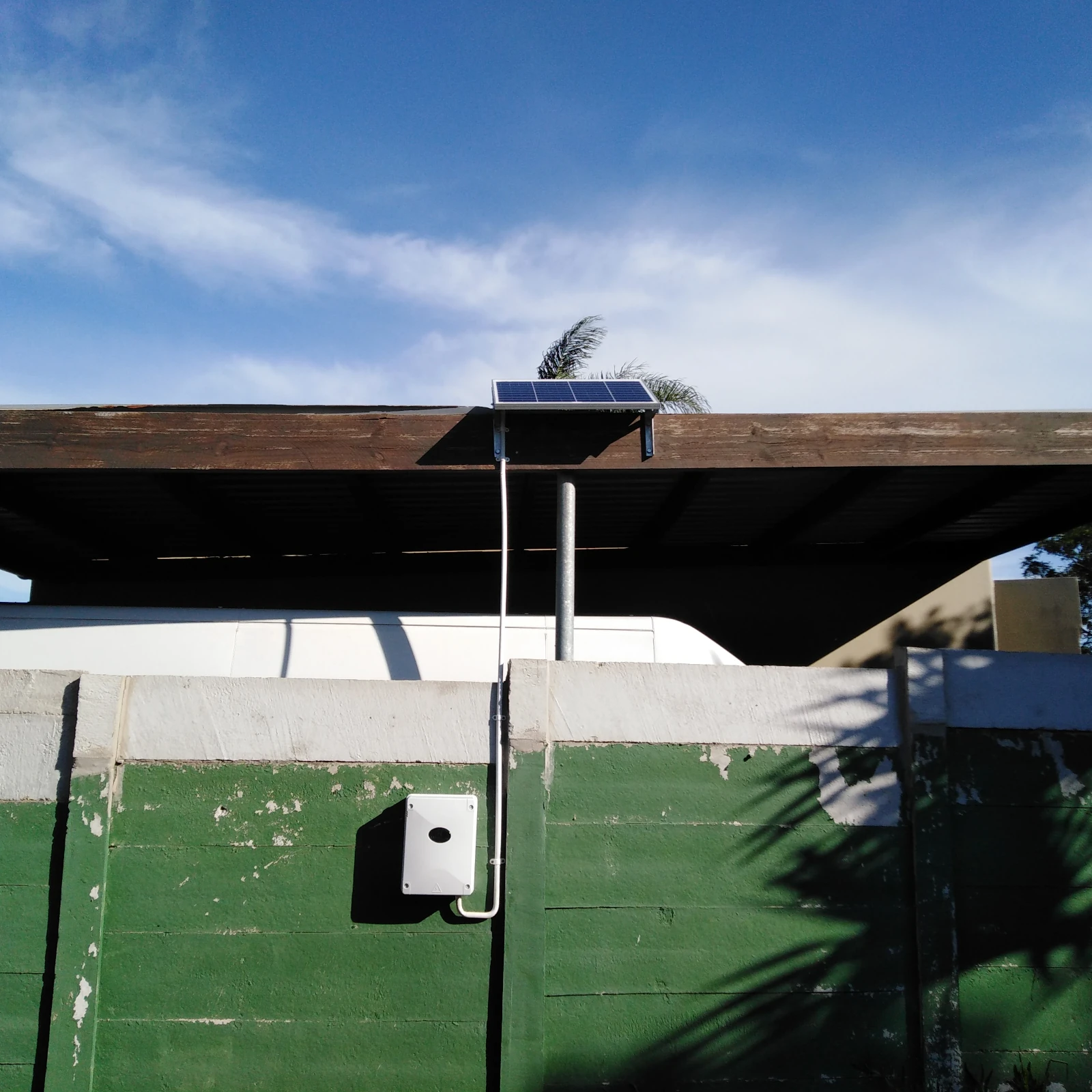 Centurion Vantage installation with solar panel
