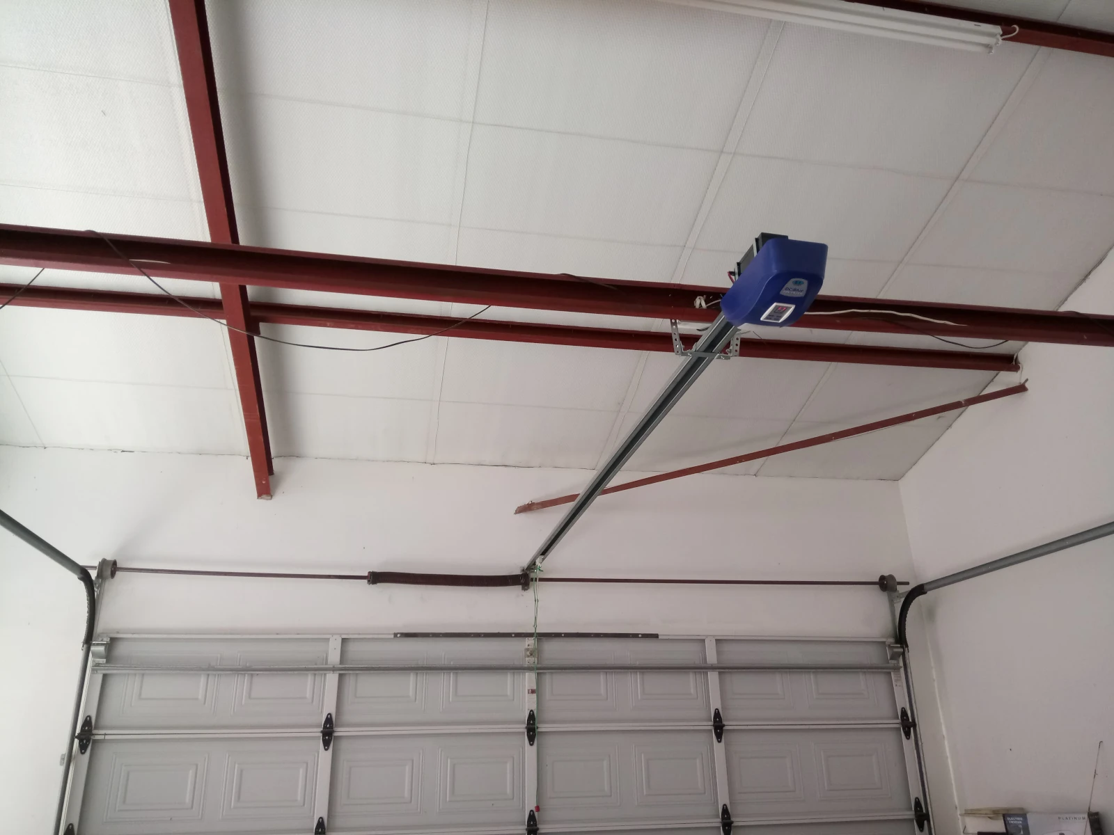 Nice DC Blue Advanced garage door motor installed